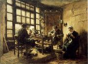 Leon Lhermitte The Cobblers oil painting